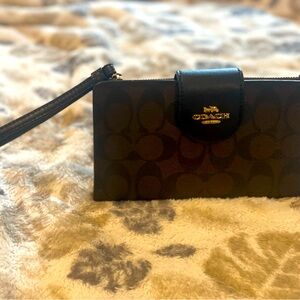 Chocolate Coach Wristlet